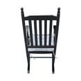 thumbnail image 4 of Wooden Rocking Chair Porch Rocker Indoor or Outdoor Chair, Black 24.5 x 32.85 x 45.25 inches, 4 of 7