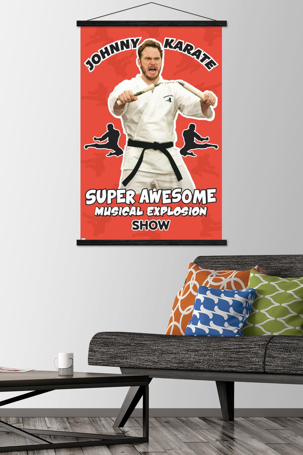Parks and Recreation - Johnny Karate Wall Poster with Magnetic Frame, 22.375" x 34"
