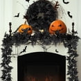 thumbnail image 3 of Guirnalda otoñal Helimoto para Halloween, paquete de 8 unidades, color negro, 14,4 m, con ganchos, 3 of 7