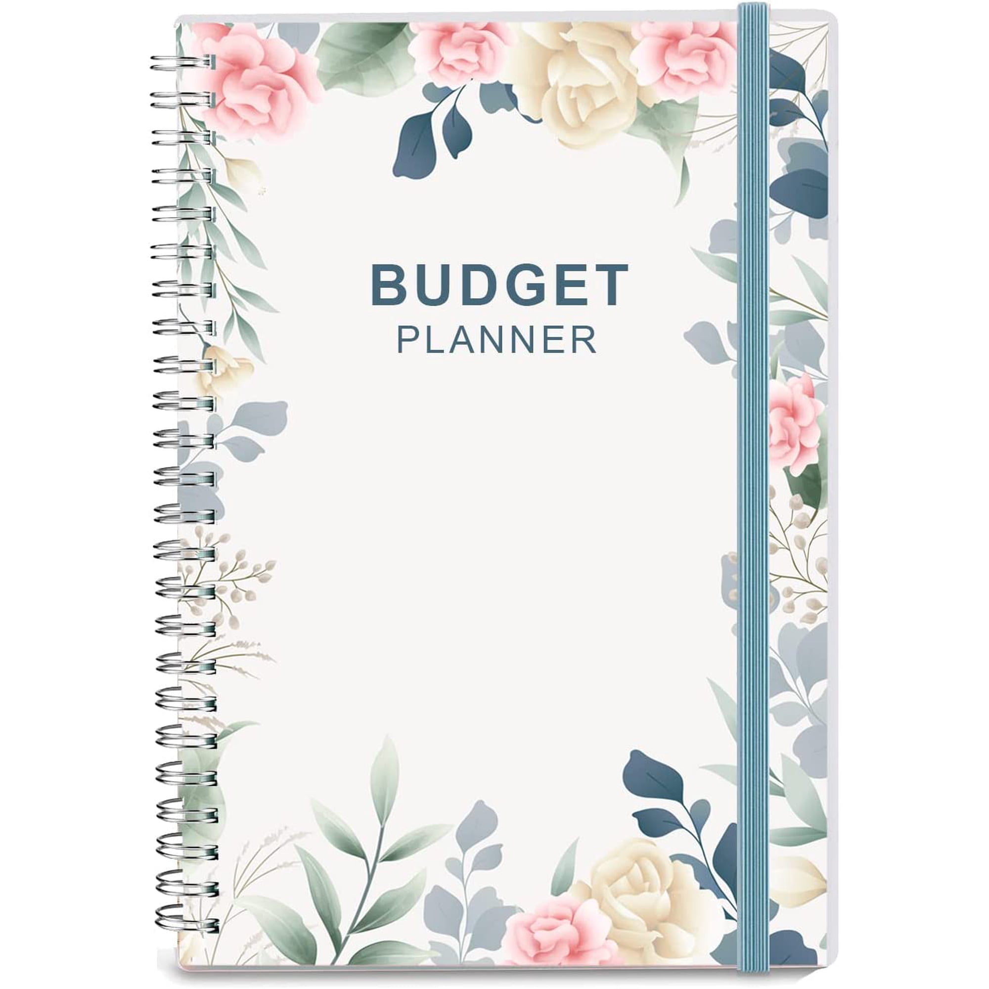 Budget Planner - Monthly Finance Organizer with Expense Tracker Notebook to Manage Your Money Effectively, Undated Finance Planner/Account Book, Start Anytime, 1 Year Use, A5, Floral