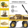 thumbnail image 6 of Ktaxon Steel Garden Dump Cart 42.3"D x 36.2"W x 20.1"H, Heavy Duty 440lbs Utility Wagon with Removable Handle, Yellow, 6 of 10