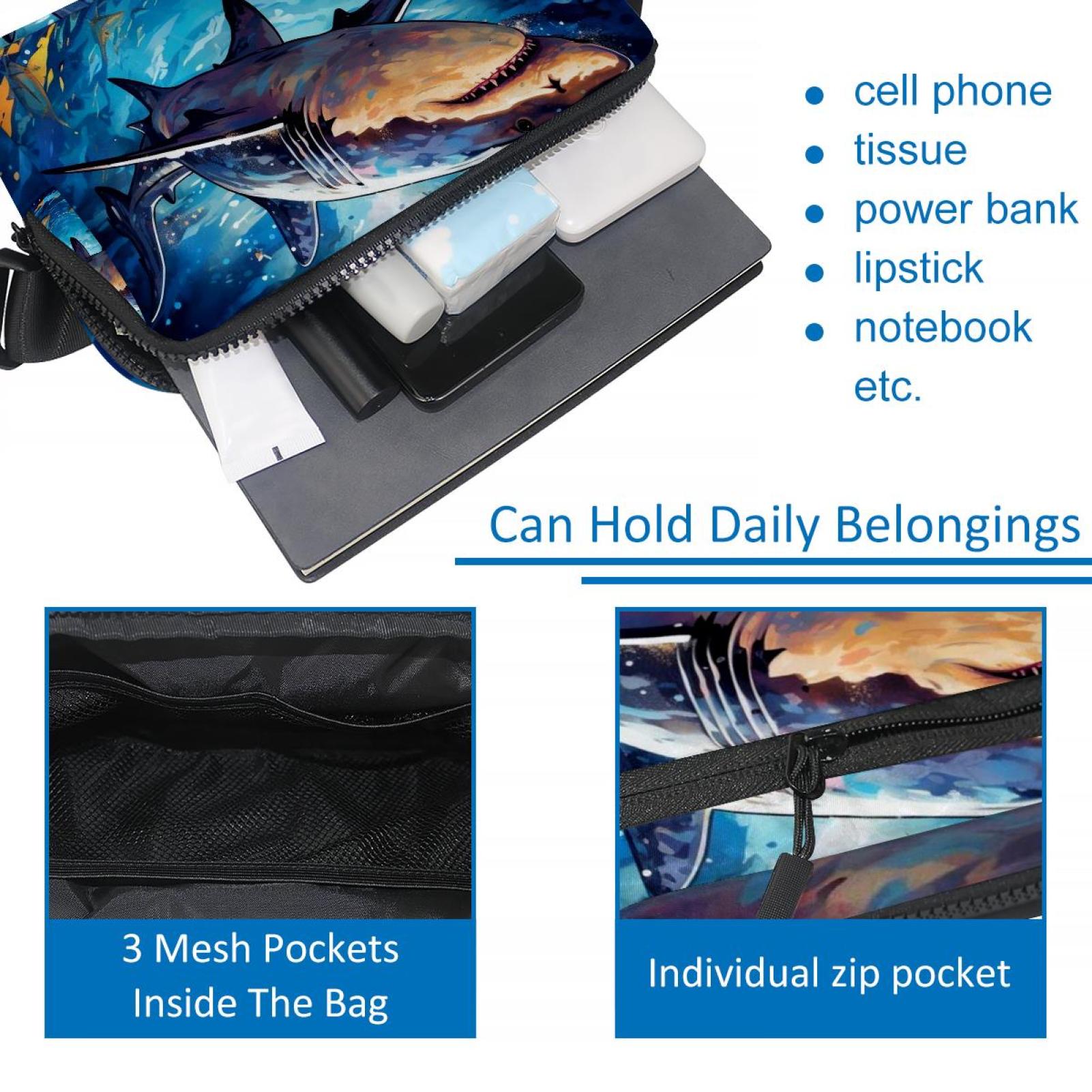 Star Shark Running Belt Waist Bag Fanny Packs, Lightweight Adjustable with Extension Strap, Unisex