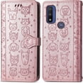 thumbnail image 6 of for Motorola Moto G Power 2022 (Not 2021) Cartoon Cute Wallet Case,Cat Dog Style Flip Phone Cover with ID Card Holder PU Leather Cases for Motorola Moto G Power 2022 MG Rose Gold, 6 of 13