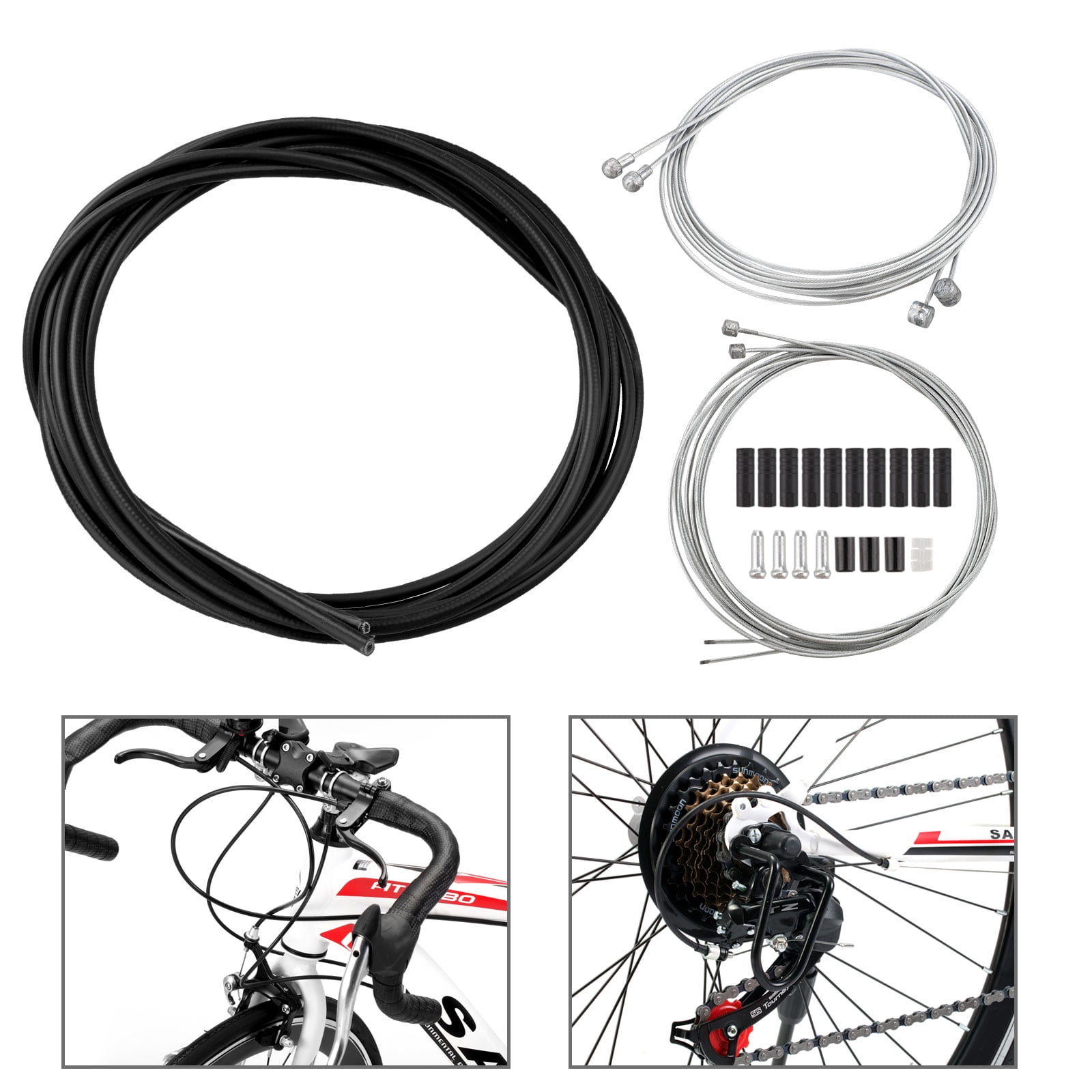Bike Brake Cable Skroty Bicycle Replaceable Brake Cord Line Shift Brake Cable with Housing Cycling Accessories for Road Mountain Bikes 