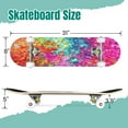 thumbnail image 2 of 31'' Complete Skateboard 7 Layer Canadian Maple Double Kick Deck Skateboards Abstract colorful paint splatters Skate Board for Beginner Adult Gifts, 2 of 5