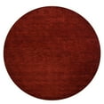 thumbnail image 2 of Rugsotic Carpets Hand Knotted Loom Wool 6'x6' Round Area Rug Solid Dark Red L00999, 2 of 4
