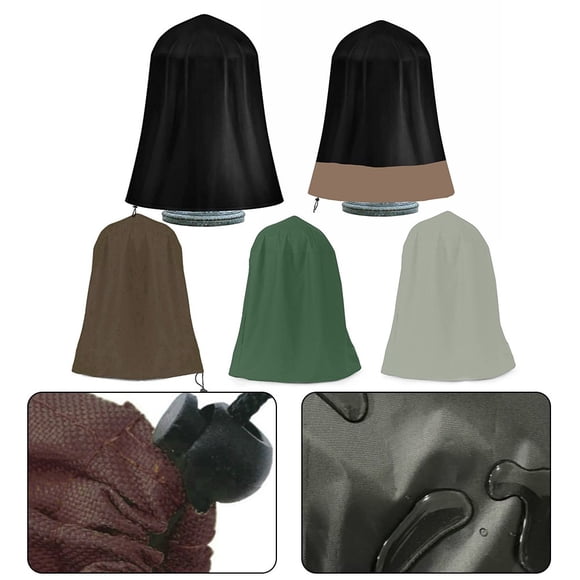 36X42 Inch Outdoor Garden Fountain Cover Waterproof Bird Bath With Drawstring Black Shenzhuyue