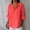 Watermelon Red, variant on Ussuma Linen Solid Color V-Neck Women's Blouses 3/4 Sleeve with Button Women's Top Loose Flowy Casual leisure Daliy Wear Family Dinner Party Picnic XXL XXL