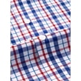thumbnail image 2 of sogami Men's Long Sleeve Button Shirt Vintage Plaid Shirt Relaxed Fit, 2 of 8