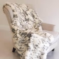 thumbnail image 2 of Ivory Rabbit Faux Fur Handmade Luxury Throw 110"W x 80"L, 2 of 3