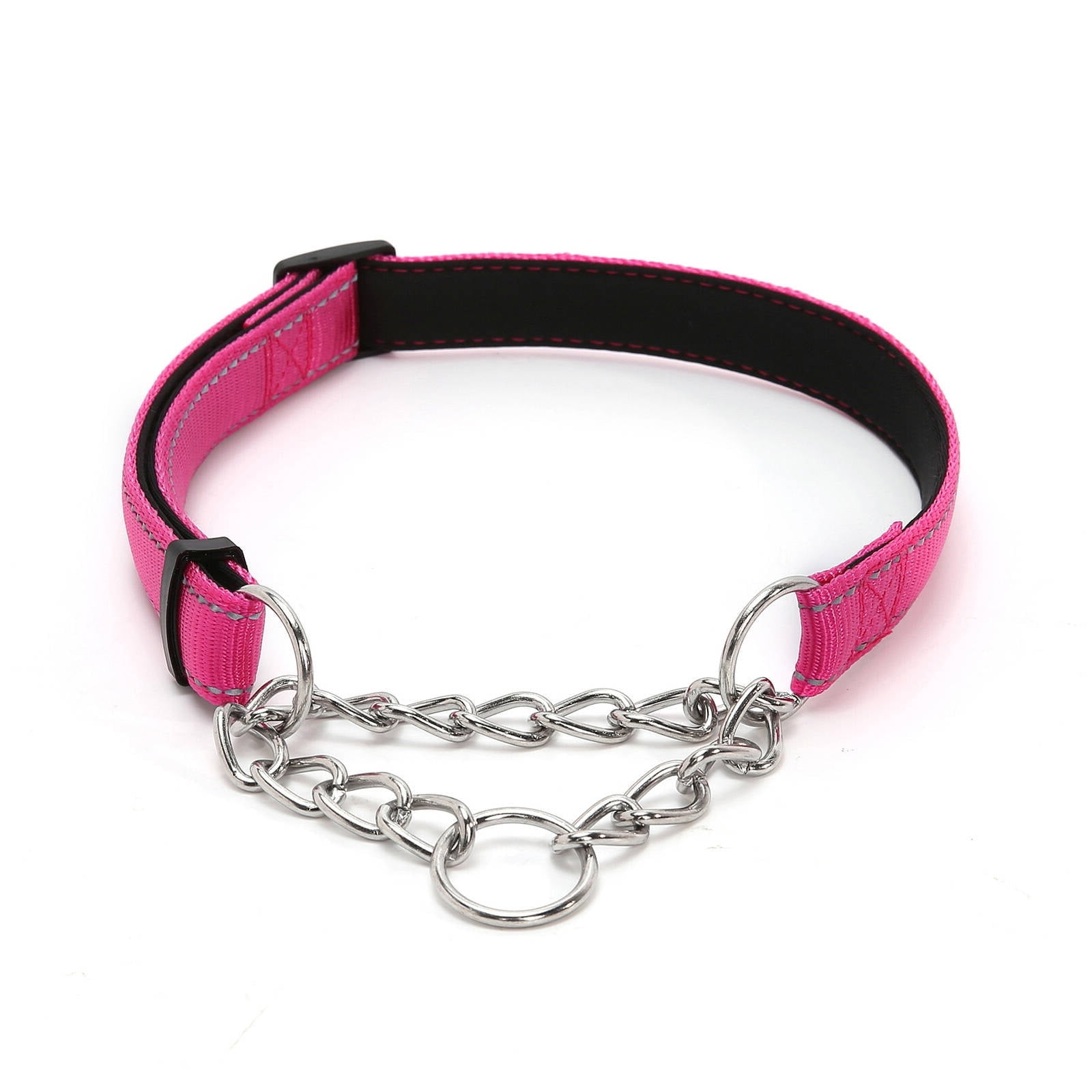 GASTROPOD Prong Collar for Dogs - Adjustable Martingale Training Collar with Foam Padding, Heavy Duty Nylon and Chrome Buckle, Reflective Strips for Nighttime Walking and Obedience Training