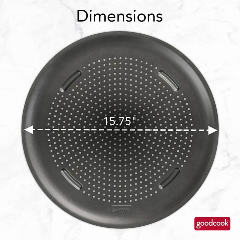 GoodCook Large 16” Nonstick Steel Pizza Pan, Perforated GoodCook Large 16” Nonstick Steel Pizza Pan, Perforated