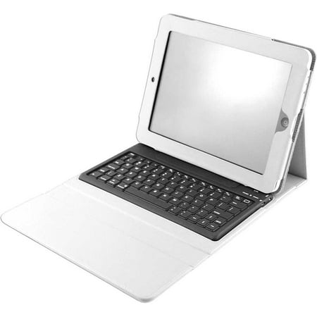 Solid Line iPad Case with Bluetooth Keyboard - WHITE (with Solid Guard Screen Protector)