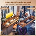 thumbnail image 5 of 54" Computer Desk, Modern Office, Study & Gaming Desk with Storage, Large Legroom, Sturdy Metal Frame, 5 of 8