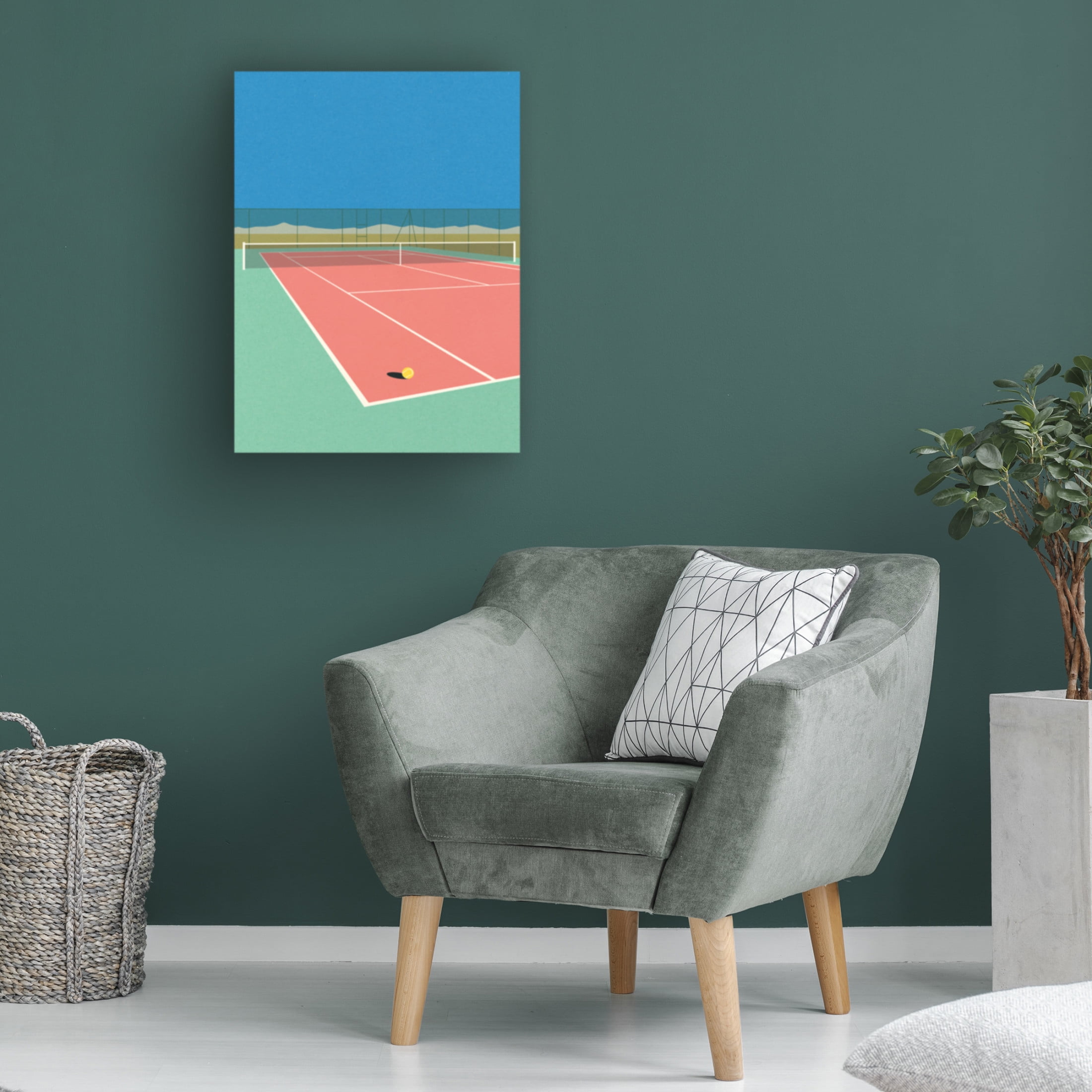 Trademark Fine Art Rosi Feist Tennis Court In the Desert Canvas Wall Art