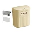 thumbnail image 2 of Hanging Waste Bin Kitchen Compost Bin with Sliding Lid Mountable Indoor Compost Yellow 12L, 2 of 9