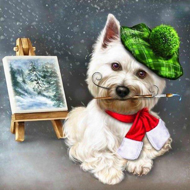 30x40cm Niños Adultos 5d Diy Diamond Art Painting Set - Pintor De Cachorros, Manualidades De Bordado De Diamantes Completos, Pintura De Diamantes De Diamantes De Imitación De Cristal De Lienzo