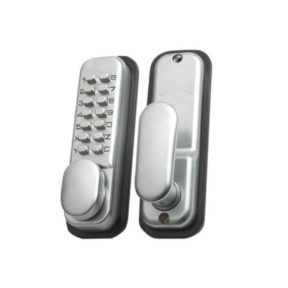 Yale Locks - P-DL02-SC Push Button Door Lock Chrome Finish Hold Open Function