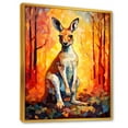 thumbnail image 2 of Designart "The Majestic Mosaic Of A Colorful Kangaroo I" Animals Kangaroo Floater Framed Wall Art Living Room, 2 of 5