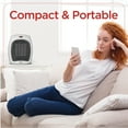 thumbnail image 4 of BLACK+DECKER 1,500-Watt-Max Desktop Ceramic Heater with Fan Setting, White, 4 of 10