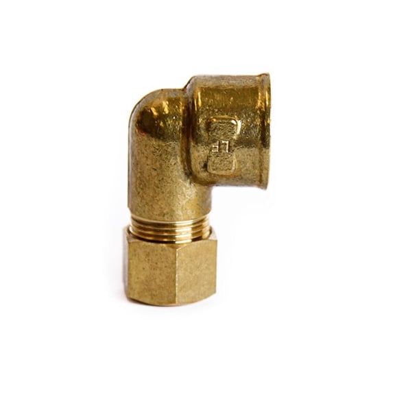 3/8 in. Compression X 3/8 in. D FPT Brass 90 Degree Elbow