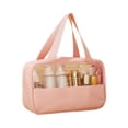 thumbnail image 4 of Waterproof PVC Semi-Transparent Travel Storage Bag Clear Visible Panel Sturdy Handle Zipper Closure Portable 3Pcs Set For Toiletries Cosmetics Makeup Travel Home Essentials Organizer, 4 of 9