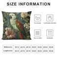thumbnail image 5 of Orinice Parrot Flowers Graphic Decorative Throw Pillow Cover for Home Couch Living Room Bed Sofa 24x24in, 5 of 5