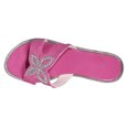 thumbnail image 2 of Women's New Large Size Rhinestone Fashion One Solid Color Flat Beach Slippers Summer Sandals Hot Pink 43, 2 of 4