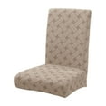 thumbnail image 2 of Thickened Jacquard Dining Chair Cover | Stretch Polyester Slipcover | Elastic Retractable Fit | Waterproof Dirtproof | Velvet Texture | Gray White Navy Red Khaki | 15.7-19.6in x 17.7-25.5in | 1 Pack, 2 of 6