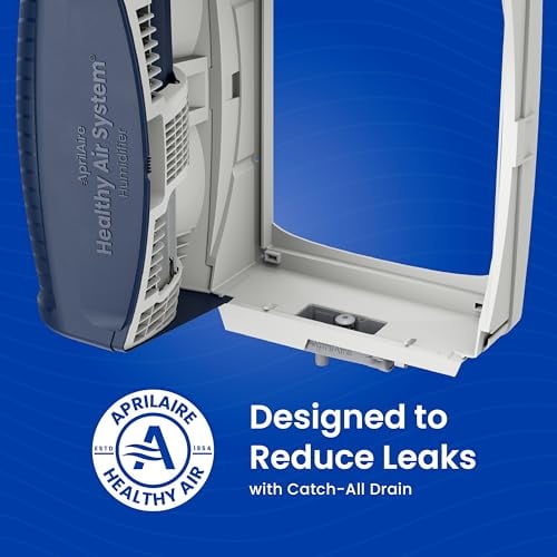 AprilAire 720A Whole-House Fan-Powered Evaporative Humidifier – 21 Gallons Per Day, Water Saving With Automatic Digital Control for up to 6,250 Sq. Ft., Part of the AprilAire Healthy Air System