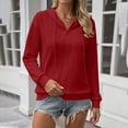 thumbnail image 2 of LIaqionyy Womens Hoodie Oversized Sweatshirt Casual Long Sleeve Drawstring Pullover Tops Textured Fall Winter Clothes, 2 of 8