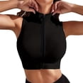 thumbnail image 6 of ​ ​ Women's Seamless Workout Tank Top Yoga Running Zipper Sports Bra Quick Dry Fitness Shirt Anti Shock Cropped Gym Vest ​ ​, 6 of 7