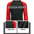 thumbnail image 3 of GBH Mens Long Sleeve Raglan Waffle Knit Tee (S-5XL), 3 of 6