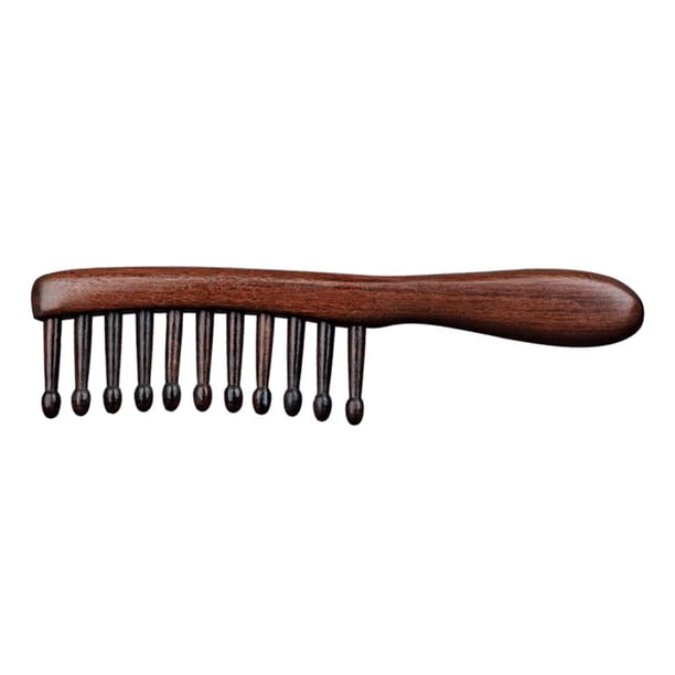 Peine de masaje de madera Peine de dientes anchos Peine de madera Peine de masaje del cuero cabelludo
