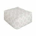 thumbnail image 1 of Damask Rectangle Pouf, Classical Monochrome Floral Curvy Ornaments Minimalistic Continuous Pattern, Under Desk Foot Stool for Living Room Office Ottoman with Cover, 25", Rose and White, by Ambesonne, 1 of 4