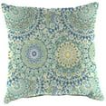 thumbnail image 4 of Jordan Manufacturing 16" x 16" Alonzo Fresco Blue and Green Medallion Square Outdoor Throw Pillow (2 Pack), 4 of 11