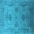 thumbnail image 1 of Ahgly Company Indoor Square Oriental Light Blue Industrial Area Rugs, 8' Square, 1 of 4