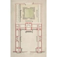 thumbnail image 2 of Paul Guillaume Lemoine 11x14 Gold Ornate Wood Frame and Double Matted Museum Art Print Titled - Architectural Ground Plan, 2 of 4