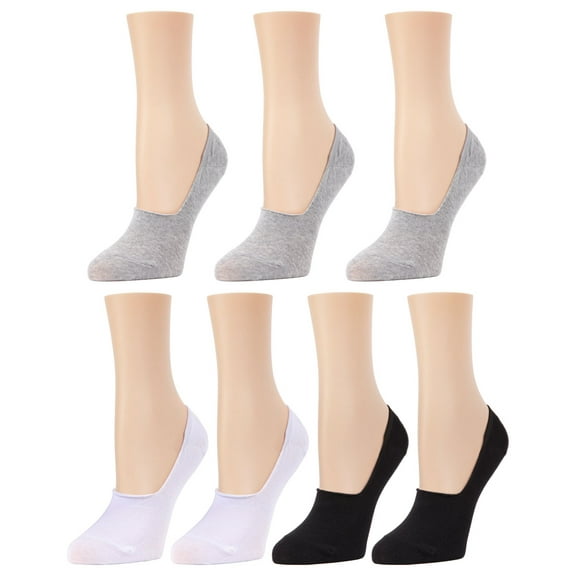 MeMoi High-Cut Cotton Blend Sneaker Liner 7 Pack - Womens - Female