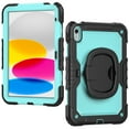 thumbnail image 7 of Dteck iPad 10th Generation Case with Built-in Screen Protector, Heavy Duty Shockproof Drop Protection Rotating Handle Grip Stand Rugged Case for iPad 10th Generation 10.9-Inch 2022, Light Blue, 7 of 7