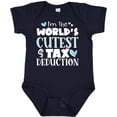 thumbnail image 3 of Inktastic I'm the World's Cutest Tax Deduction Blue Hearts Boys or Girls Baby Bodysuit, 3 of 5