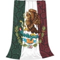 thumbnail image 4 of Mexico Flag Throw Blankets for Couch & Bed, 60"x50" Fleece Blanket Flannel Blanket Super Soft & Warm Blankets for Fall and Winter Lightweight Fuzzy Cozy Microfiber Blankets for Women, Men, Kids, 4 of 14
