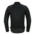 thumbnail image 6 of Men's Motorcycle Mesh Jacket with Protective Armor – 600D Textile – Summer Riding Jacket, Black-XL, 6 of 9