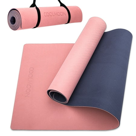1/4 Inch Extra Thick Non Slip Yoga Mat TPE Double-Sided Fitness Mat for Yoga,Pilates,Workout,Pink