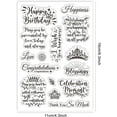 thumbnail image 6 of Princess Tiara Blessings Clear Stamps Greetings Blessings Words Silicone Stamp Seals Thank You Happy Birthday Transparent Stamps for Festival Birthday DIY Scrapbooking Cards Making, 6 of 8