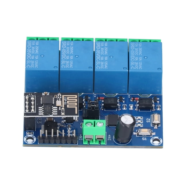 Relais WiFi, Module de Contrôle Sans Fil pour Application ESP8266 ESP-01 pour Maison Intelligente pour Allumer PC pour Porte de Garage 5V,12V