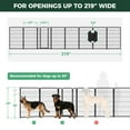 thumbnail image 6 of FXW Dog Gate Extra Wide Designed for Indoor Use, Adjustable Width Up to 219-inch Wide (45" H 8 Wire Panels for Large Dogs), Black, 6 of 6