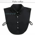thumbnail image 2 of LoudSung Fake Collar Detachable Blouse False Collar Half Shirt Classic Pure Color Designed Top Elegant for Women Girls, 2 of 4