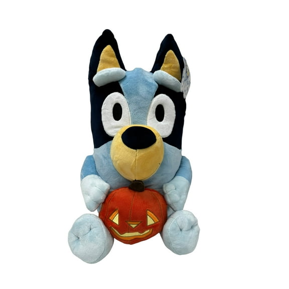 Bluey Plush holding Pumpkin for Halloween Fall, 24"
