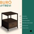 thumbnail image 2 of Buro Mesa Lateral de Noche Mubson Trevi Color negro, 2 of 5